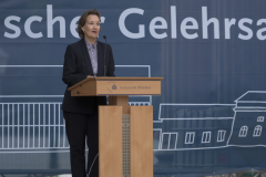 EUPJ Chairman Sonja Güntner while speaking.