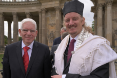 The president of the Central Council of Jews in Germany, Dr. Josef Schuster, with the vocational director of the Abraham Geiger College‘s Cantorial School, Cantor Isidoro Abramowicz.