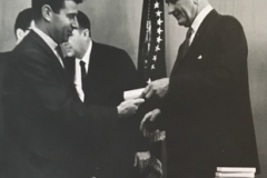 Rabbi Hirsch with U.S. President Lyndon B. Johnson (1966)