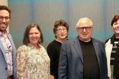 from left: Joel Lazar, Jocelyn Robuck, Phyllis Dorey OAM, Philip Bliss OAM, Helen Shardey OAM