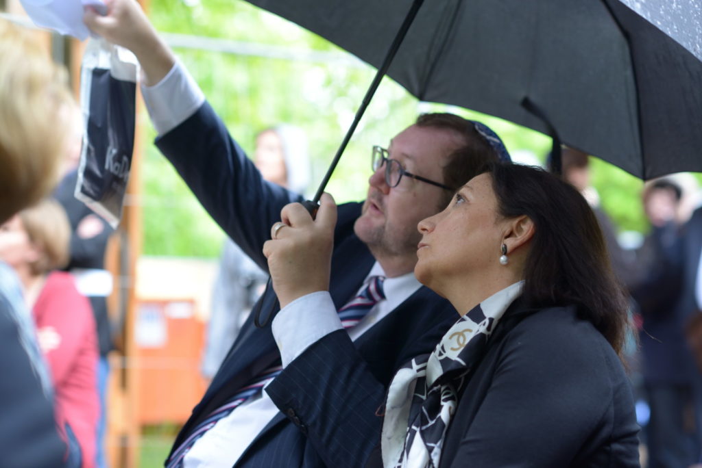 Carole Sterling and Walter Homolka at the Dedication Ceremony of new Building for Abraham Geiger College