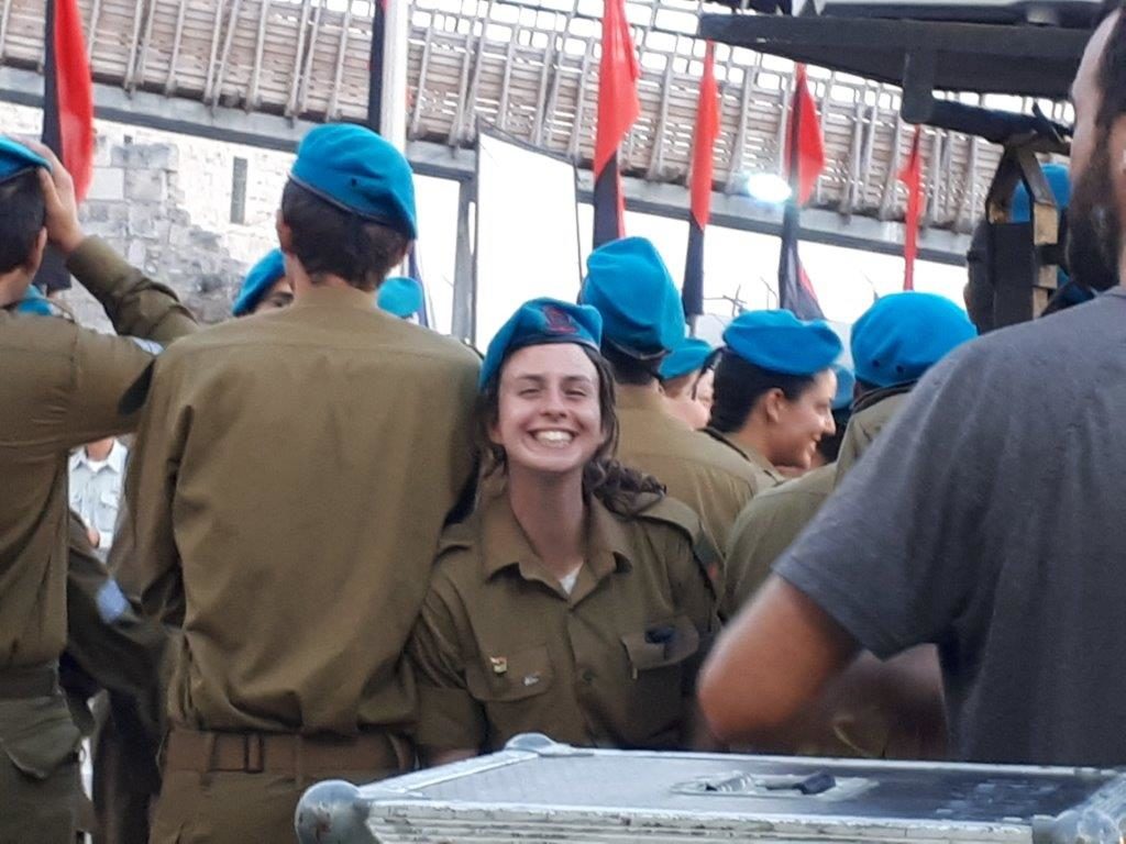 With Netzer Germany graduate Sharon, second from left, in Jerusalem